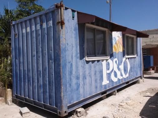 This shipping container has served as a house 6 years after the earthquake.